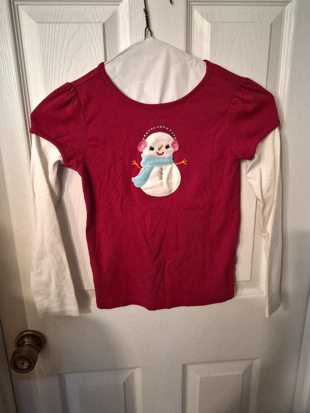 Gymboree Girls Snowgirl Red Sweatshirt